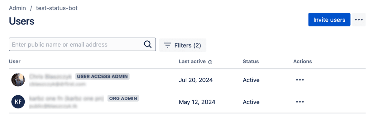 Bitbucket Users List