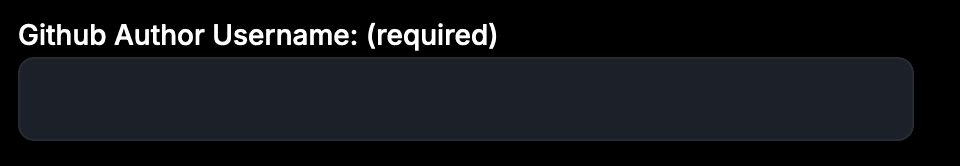Github User Nickname Input