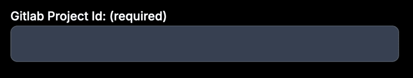Gitlab Project ID Input