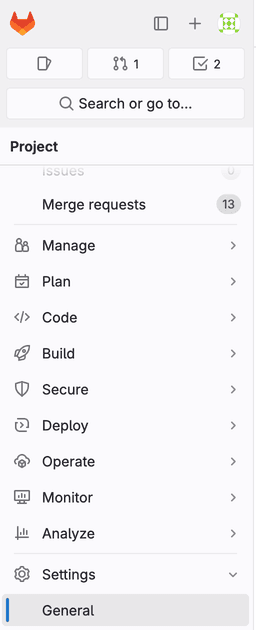 Gitlab Settings