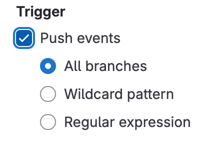 Gitlab Triggers Section