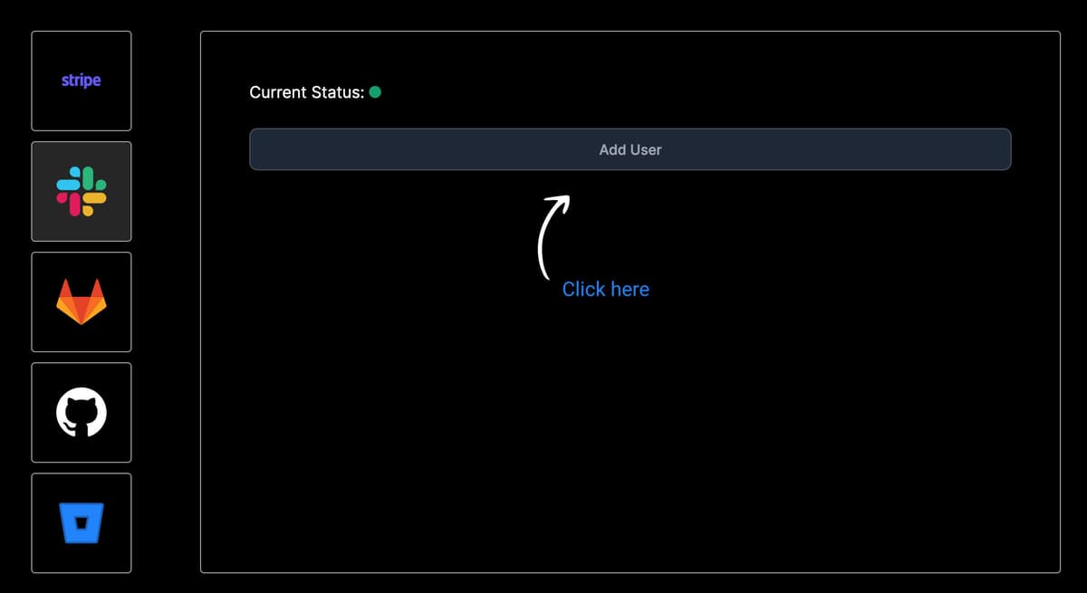 Add Slack User Button